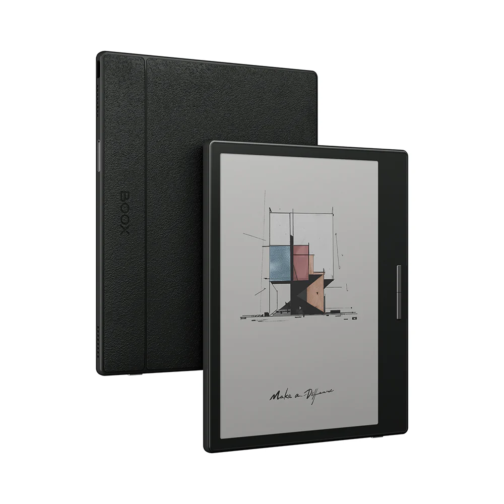 BOOX Go Color 7 e-reader side view showing lightweight design
