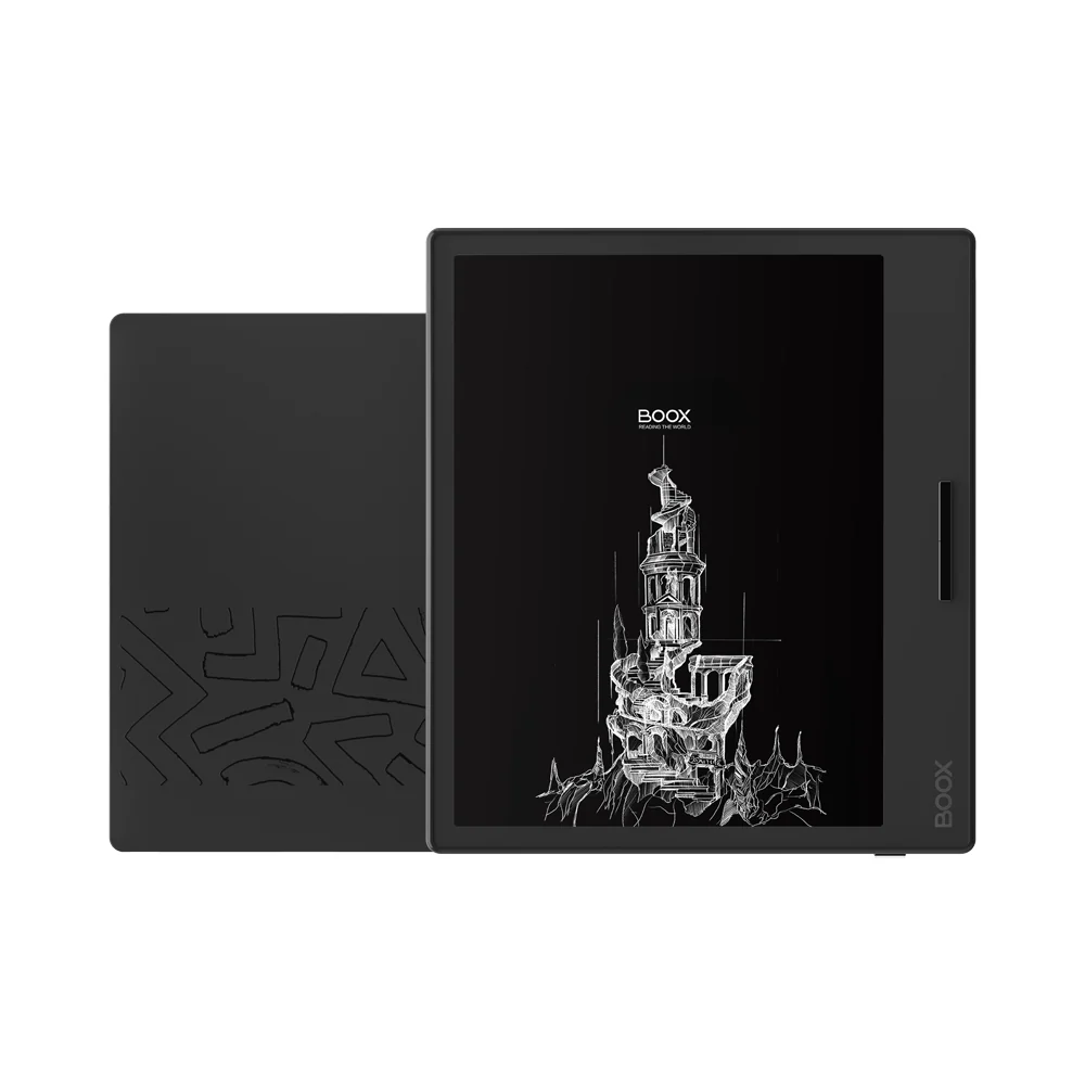 BOOX Page 7 e-reader front view with minimalist black design