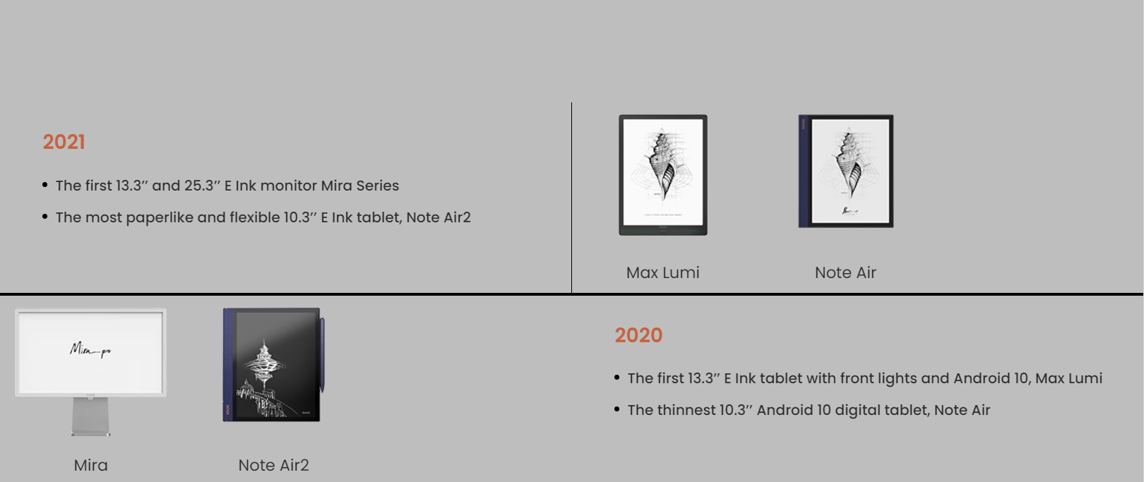 BOOX eReader brand product lineup showcase graphic