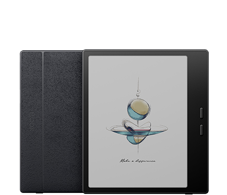 BOOX Go Series e-reader displaying artwork on e-ink screen